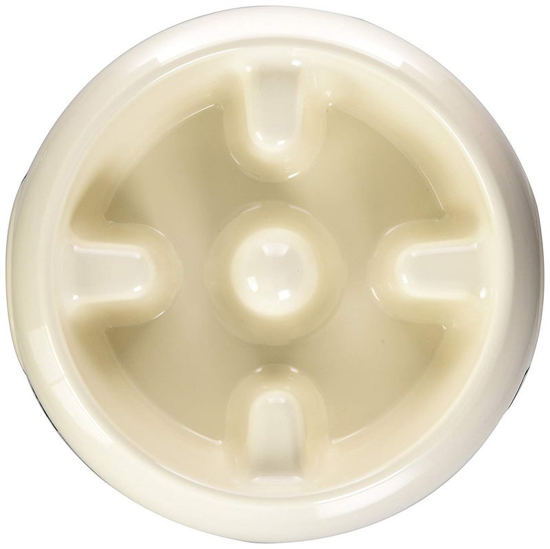 Dogit Go Slow Anti-Gulping Dog Bowl, White, Large - Image 2